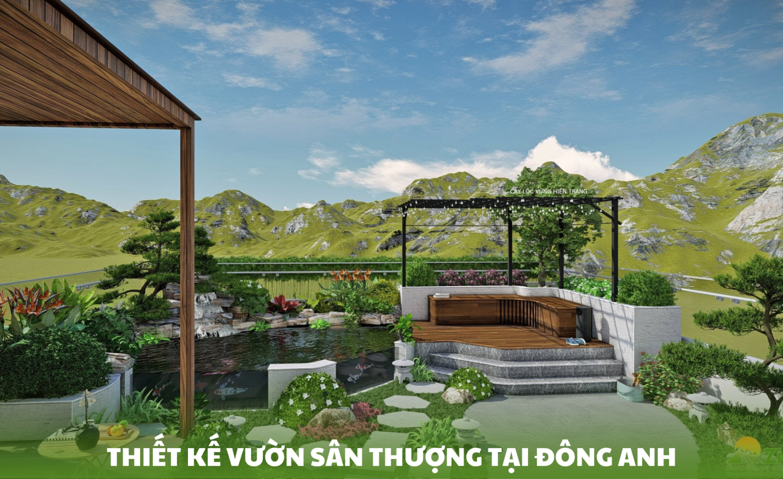 Mẫu thiết kế vườn sân thượng đẹp - zions